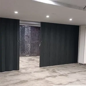 درب آکاردئونی چرمی قوه ای سوخته کد L-1